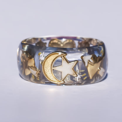 ANGEL RING / HEART ARROW MOON STAR / BLUE / #13