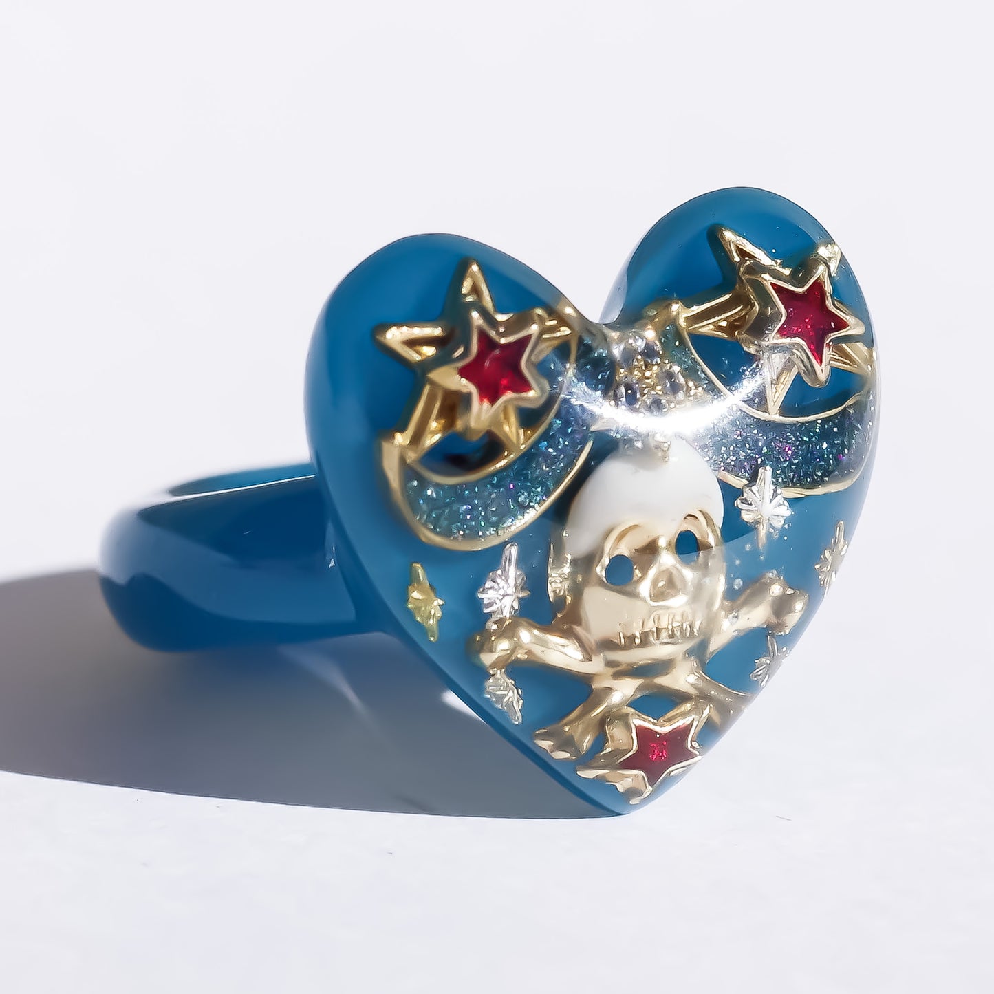 MEMENTO MORI RING / HEART / BLUE / #13