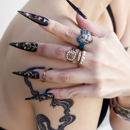 MEMENTO MORI RING / HEART / BLUE / #13