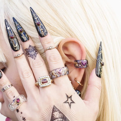 ANGEL RING / HEART ARROW MOON STAR / BLUE / #13