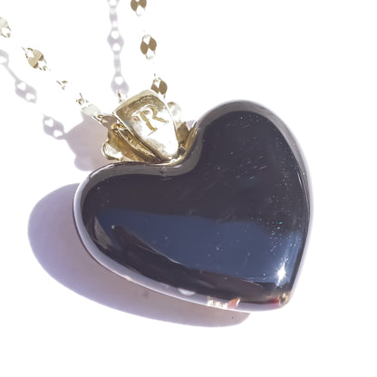 ANGEL NECKLACE / HEART / HORSESHOE /BLACK 