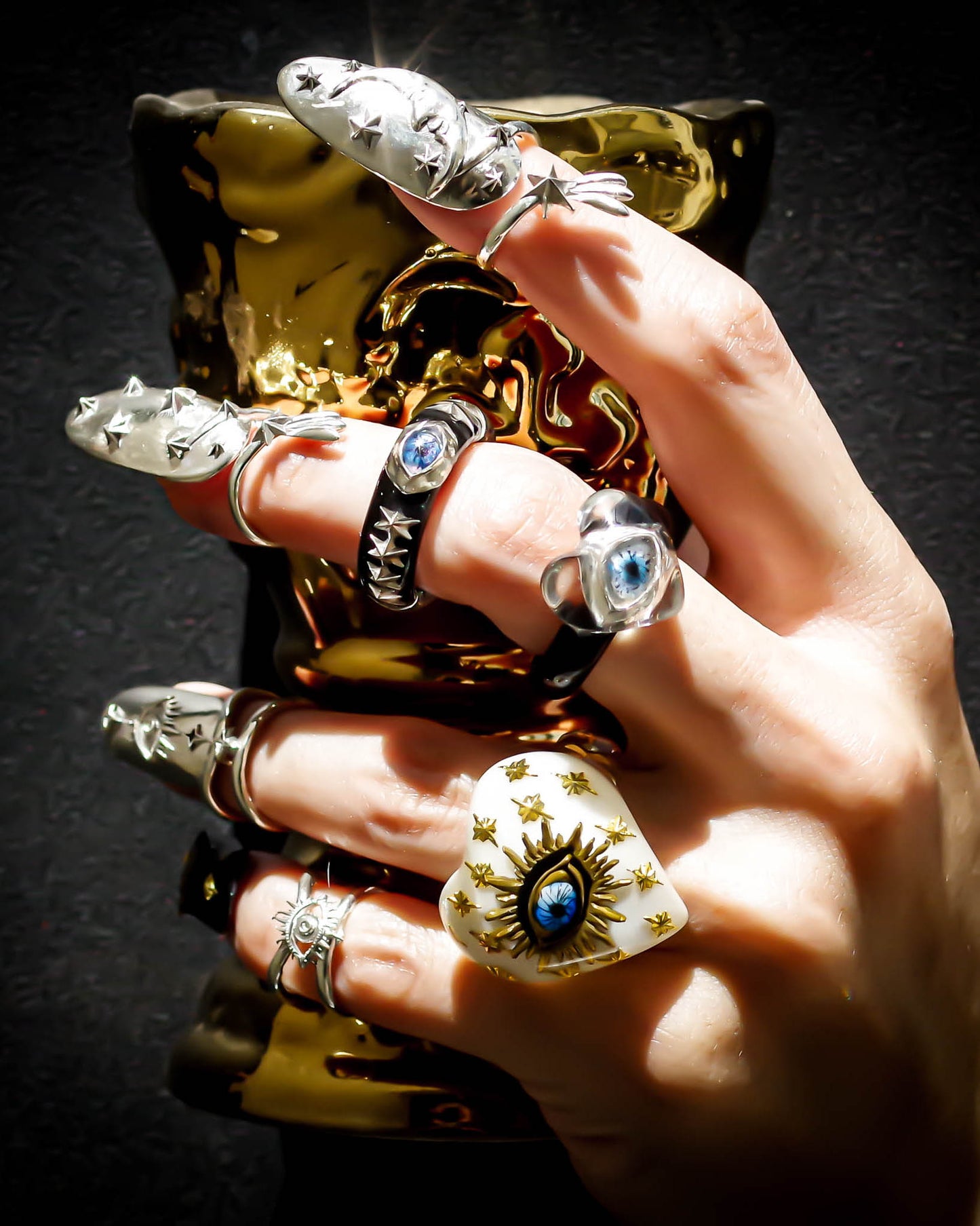 EYE HEART RING / WHITE / #15
