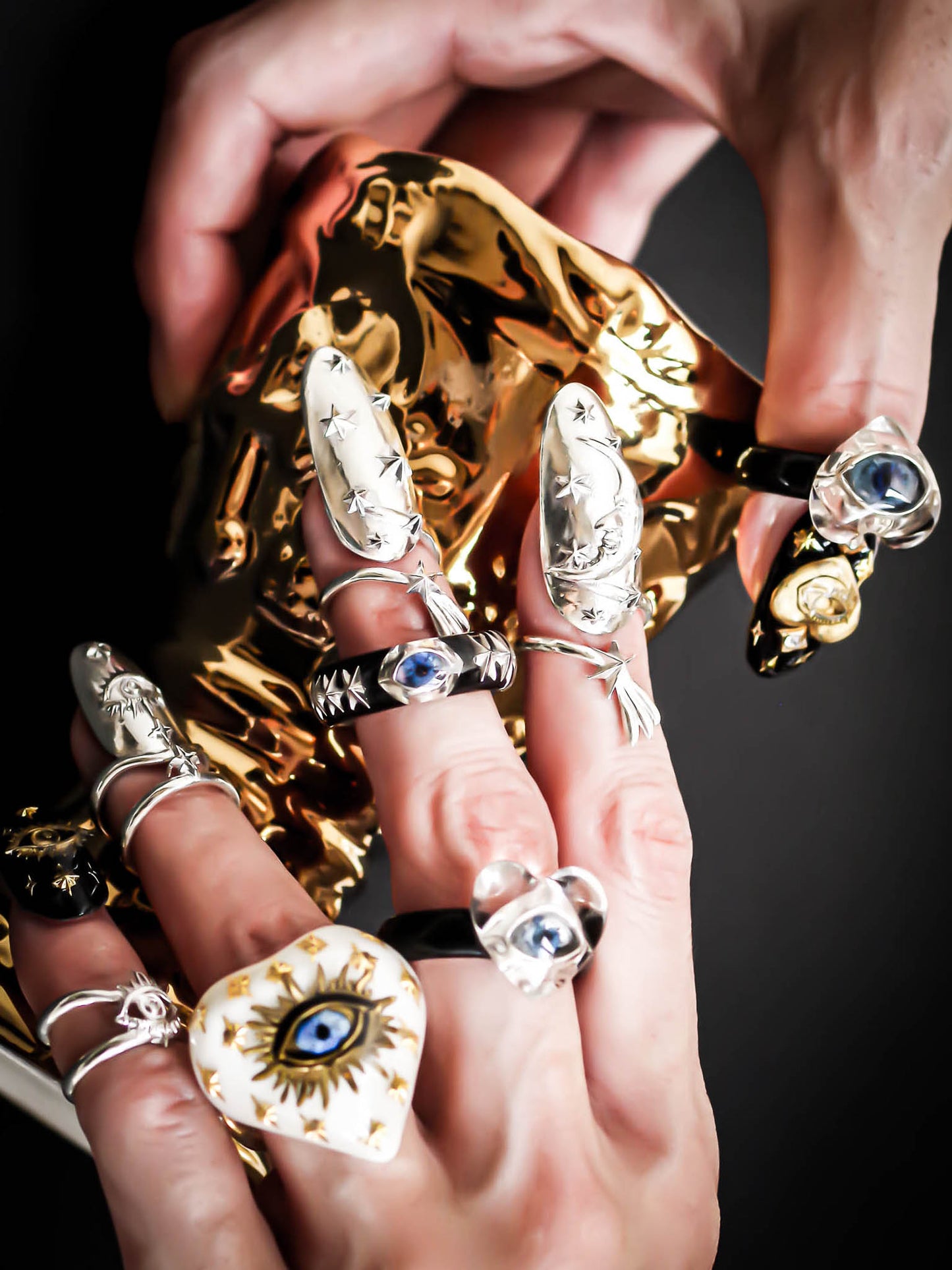 EYE HEART RING / WHITE / #15