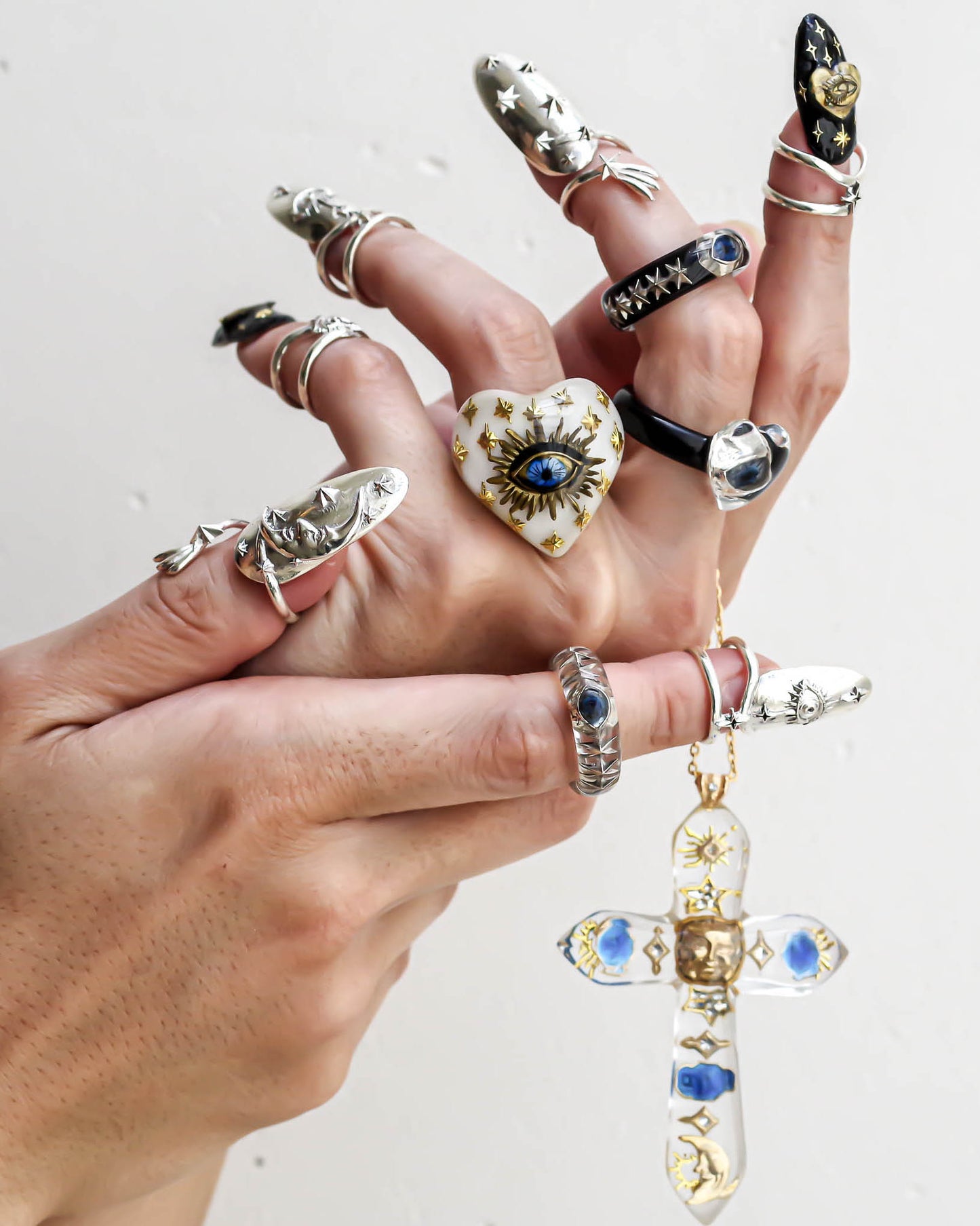 EYE HEART RING / WHITE / #15