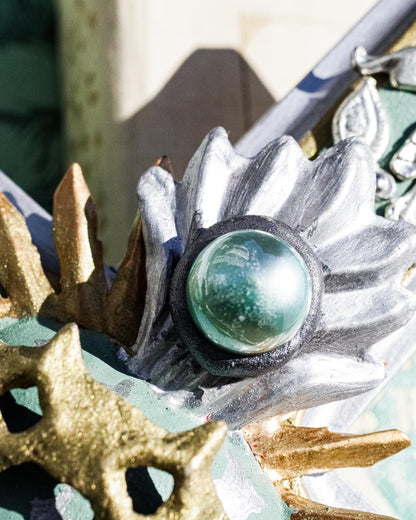 CROSS DECOR 3 / SILVER × GREEN / MILAGRO