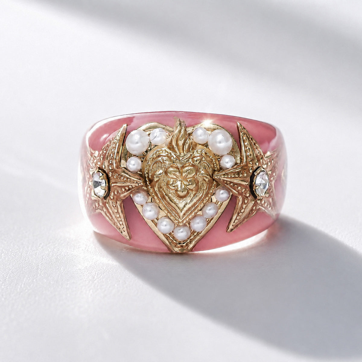 Heart of the Stars Ring – Smoky Pink × Gold /#12