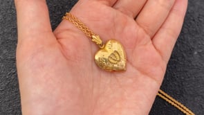 HEART LOCKET NECKLACE / DOUBLE HEART3 / 14KGF