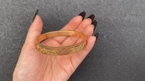 ANTIQUE BANGLE / USA / ALPHABET  / 14KGF