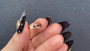 BABY RING / GARNET / 10K / #1