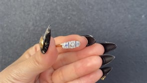 BLUE SAPPHIRE RING / DIAMOND / USA / K18 / #14