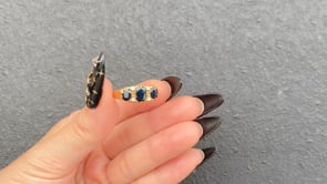 BLUE SAPPHIRE RING / DIAMOND / UK / 18KYG / #12
