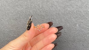 HEART RING / RUBY / DIAMOND / UK /9K / #12