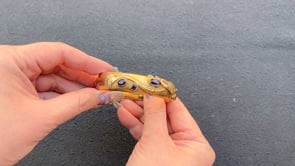 LEAF BANGLE / AMETHYST / USA /14KGF