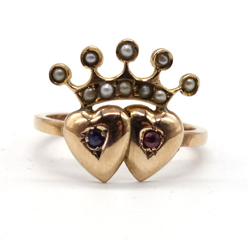 TWINS HEARTS RING / USA (9KPG) #12