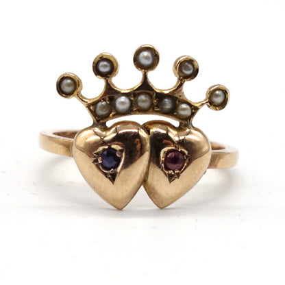 TWINS HEARTS RING / USA (9KPG) #12