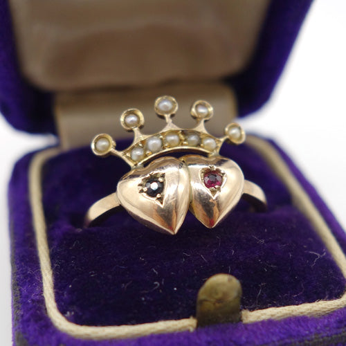 TWINS HEARTS RING / USA (9KPG) #12