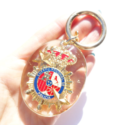 KEY RING キーホルダー / スペイン クリア (POLICIA 2)