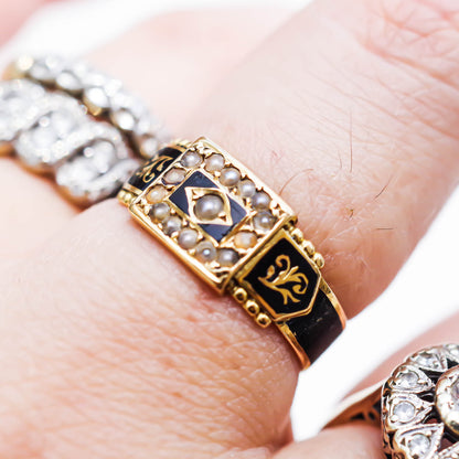 MOURNING RING / LONDON / 18K / #12