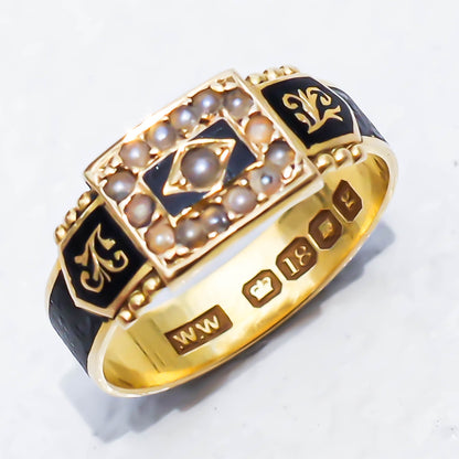 MOURNING RING / LONDON / 18K / #12