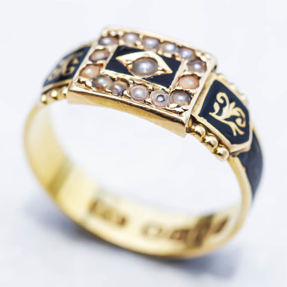 MOURNING RING / LONDON / 18K / #12