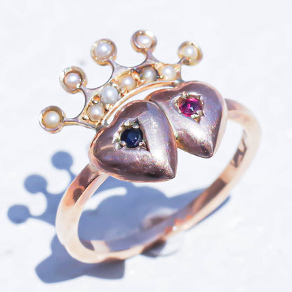 TWINS HEARTS RING / USA (9KPG) #12