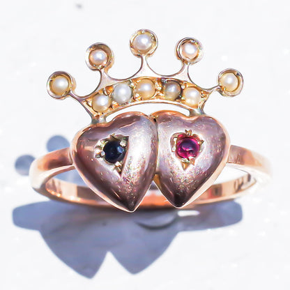 TWINS HEARTS RING / USA (9KPG) #12