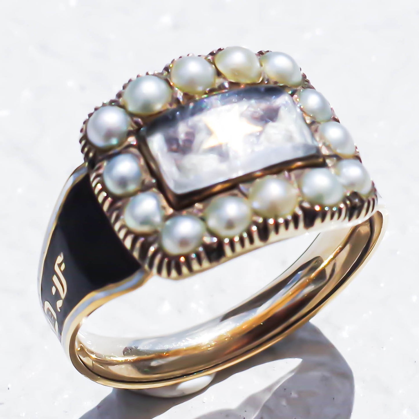 MOURNING RING / LONDON / 18K / #16