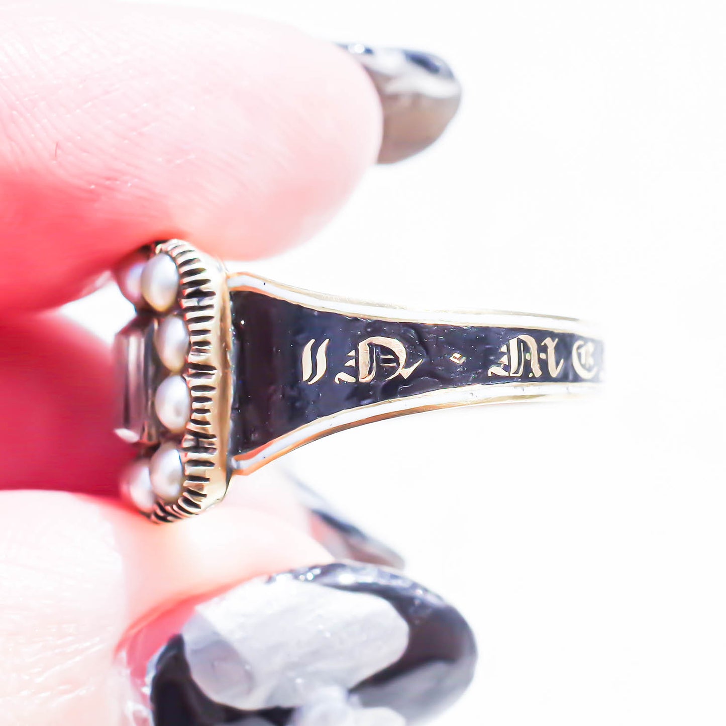 MOURNING RING / LONDON / 18K / #16