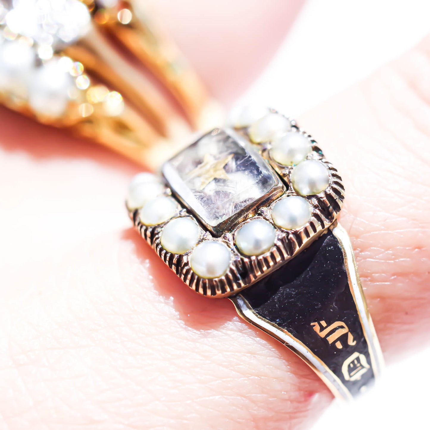 MOURNING RING / LONDON / 18K / #16