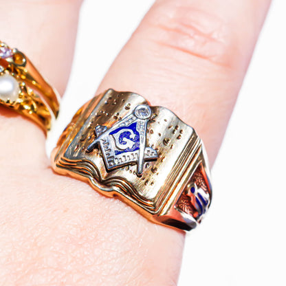 BOOK MASONIC RING / USA (10K) #22