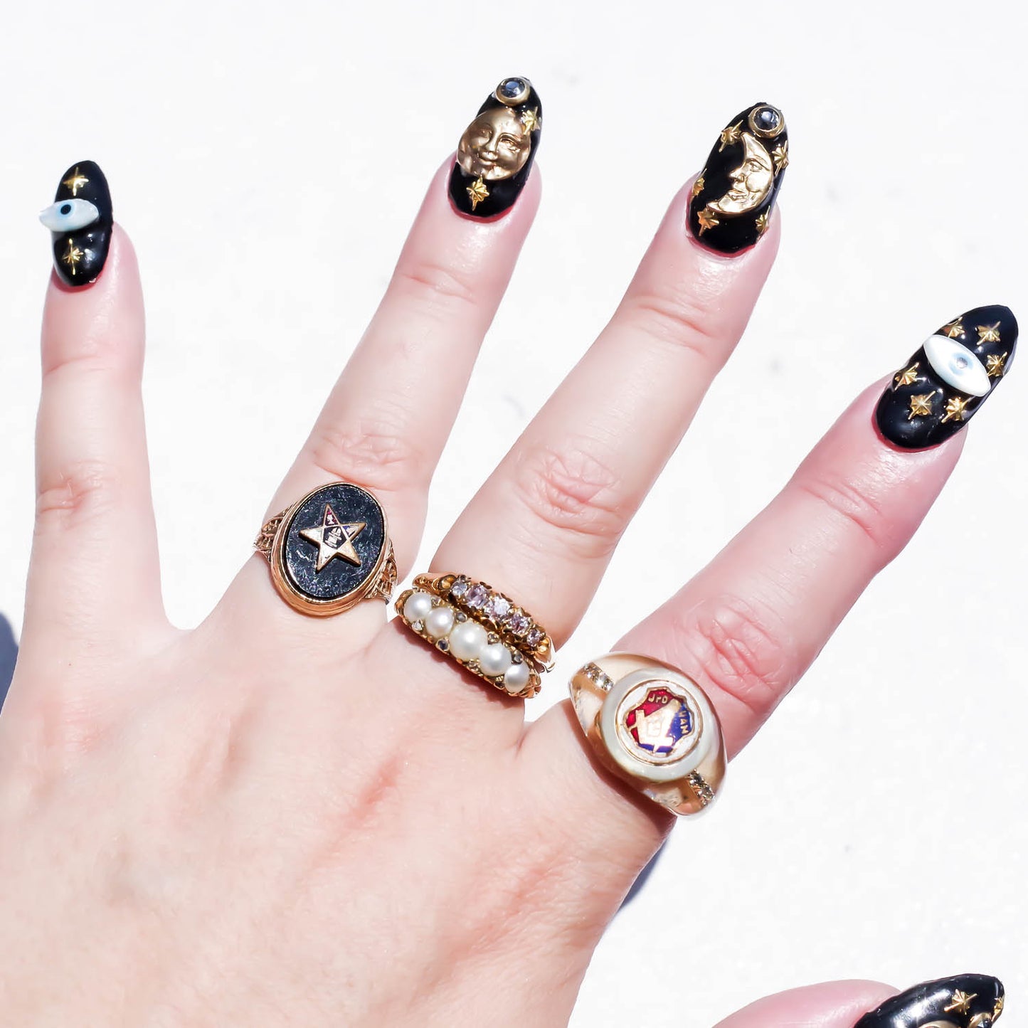 MASONIC EASTERN STAR RING / USA (14K) #9