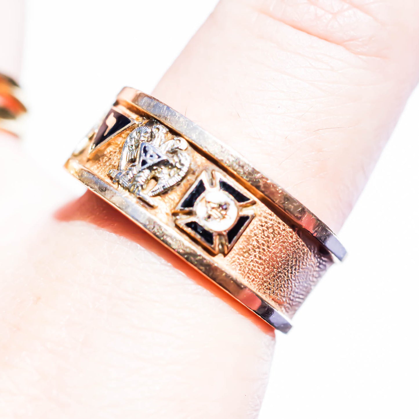 SLIM MASONIC RING / USA (14K) #23
