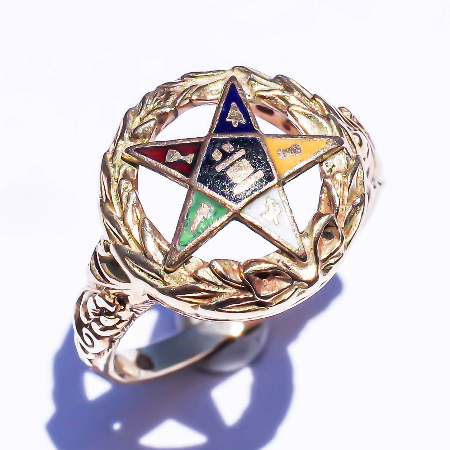 MASONIC EASTERN STAR RING / USA (14K) #12