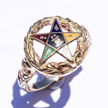 MASONIC EASTERN STAR RING / USA (14K) #12