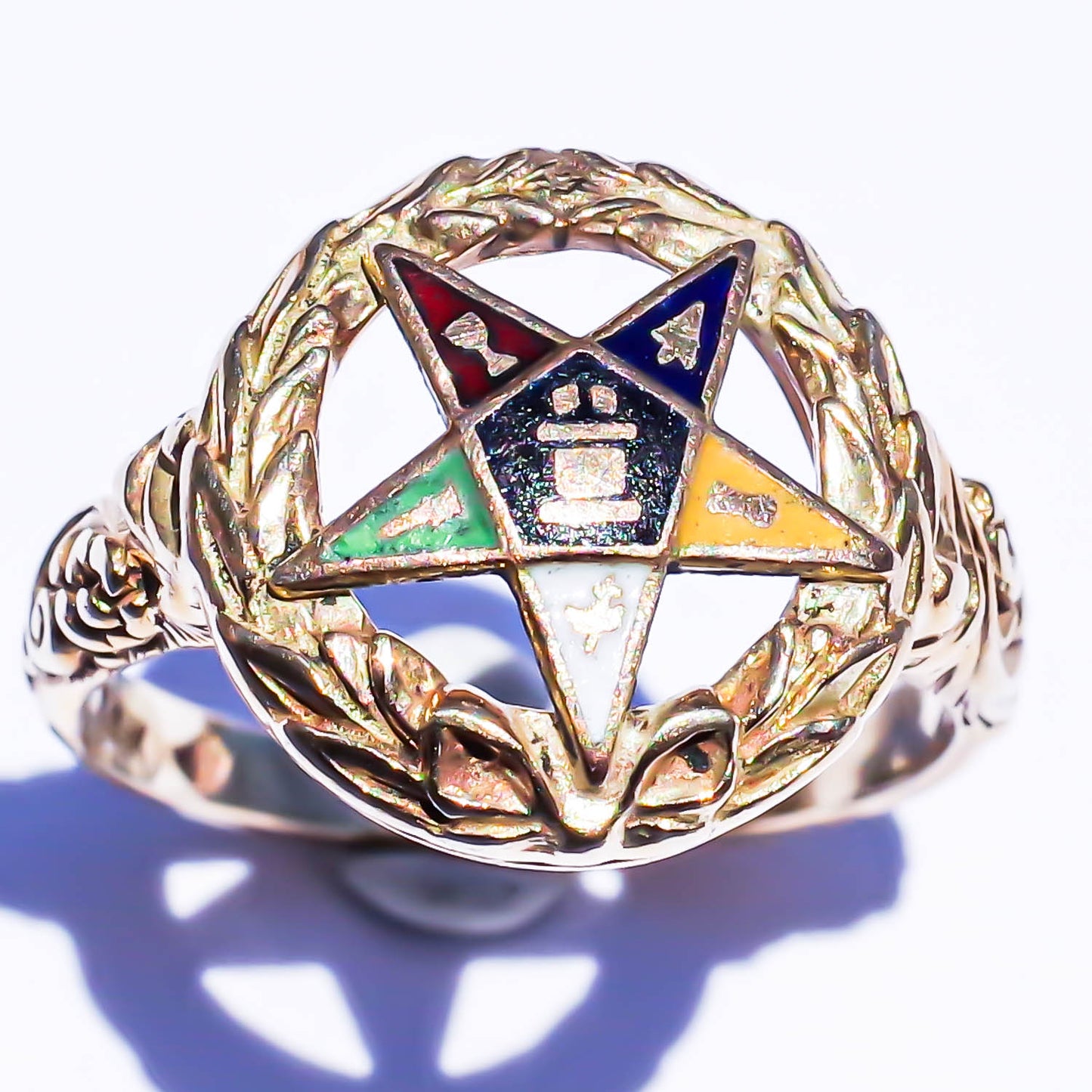 MASONIC EASTERN STAR RING / USA (14K) #12