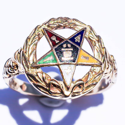 MASONIC EASTERN STAR RING / USA (14K) #12
