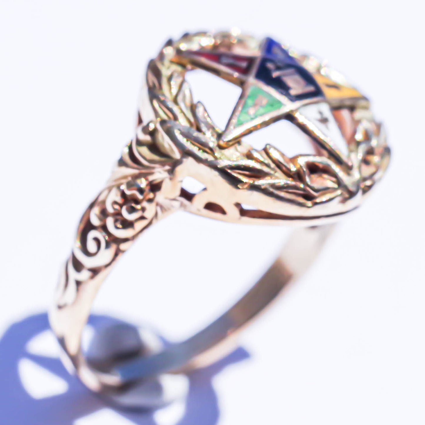 MASONIC EASTERN STAR RING / USA (14K) #12