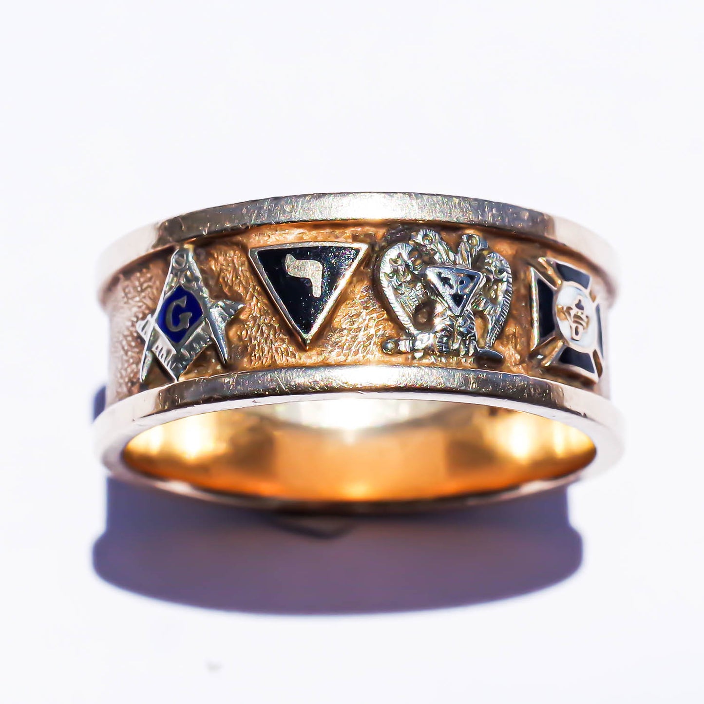 SLIM MASONIC RING / USA (14K) #23