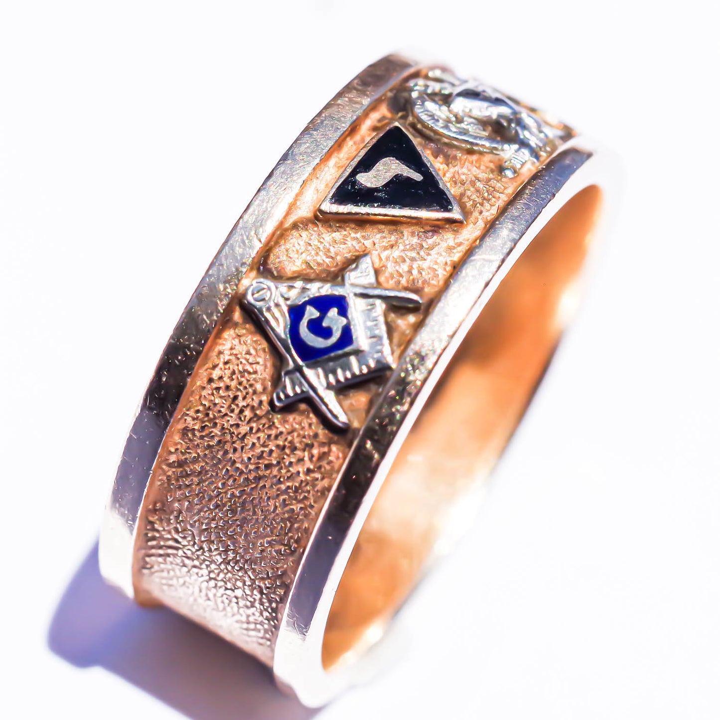 SLIM MASONIC RING / USA (14K) #23