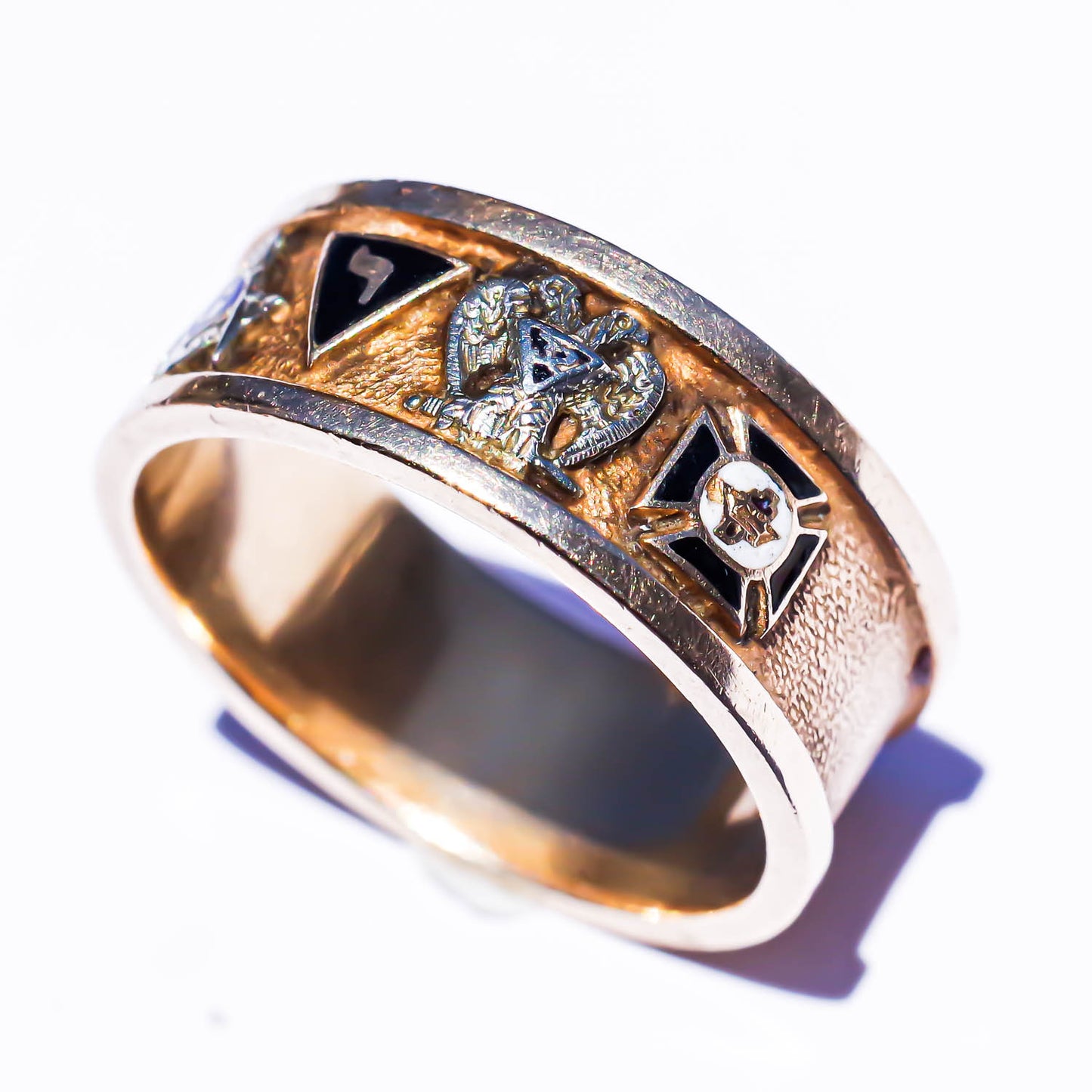 SLIM MASONIC RING / USA (14K) #23