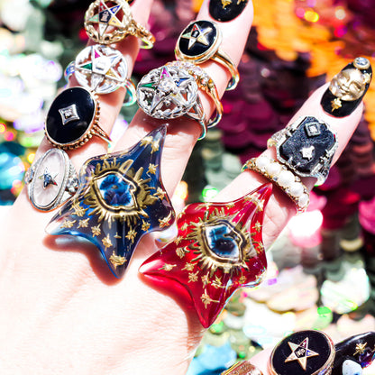 EYE STAR RING / BLUE 