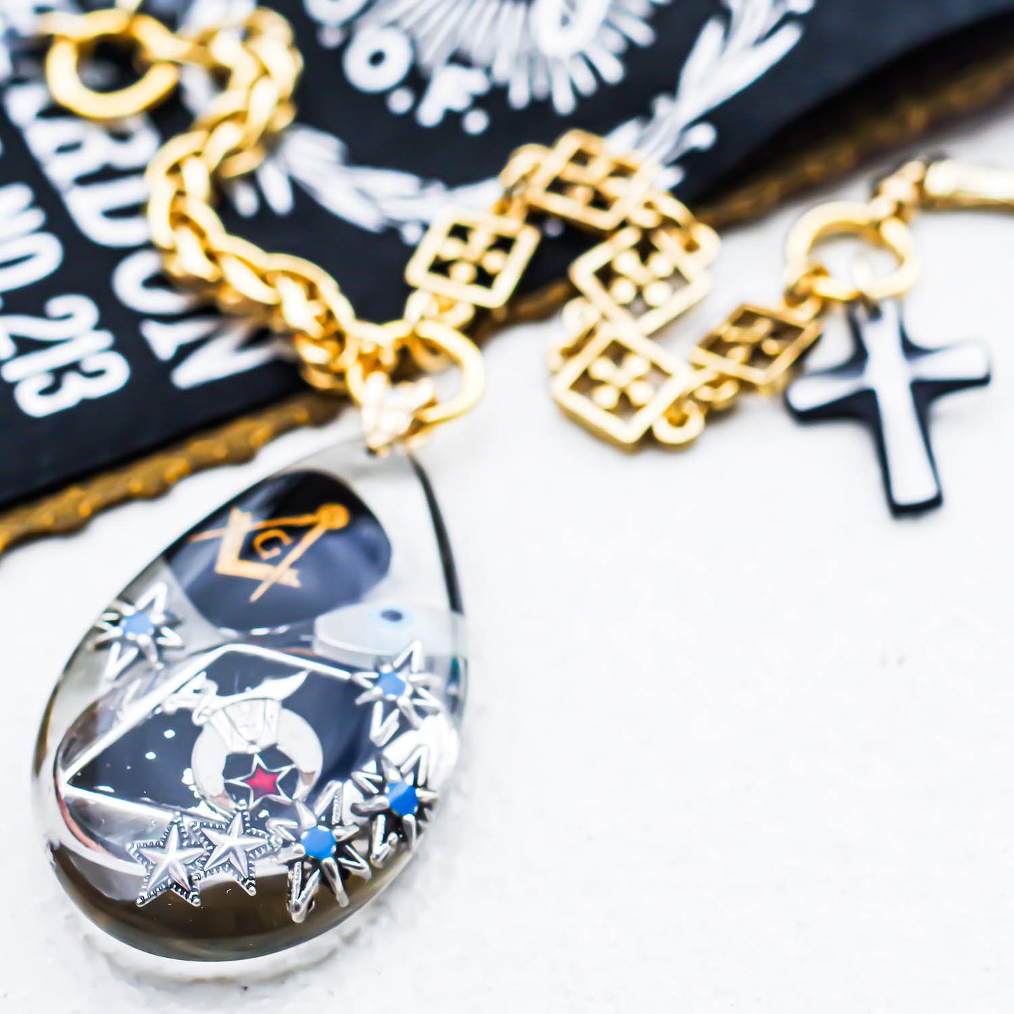 MASONIC NECKLACE / BLACK