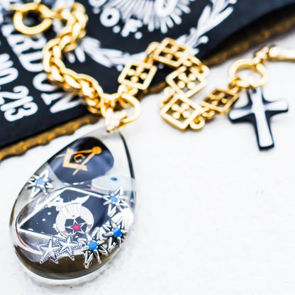 MASONIC NECKLACE / BLACK