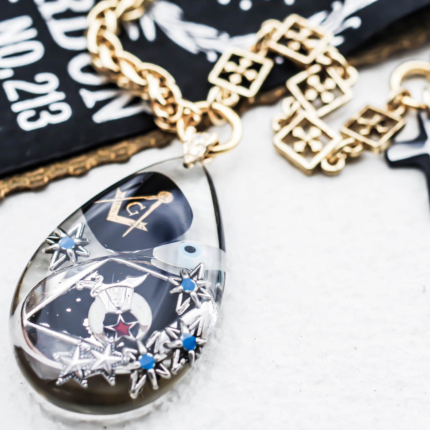 MASONIC NECKLACE / BLACK