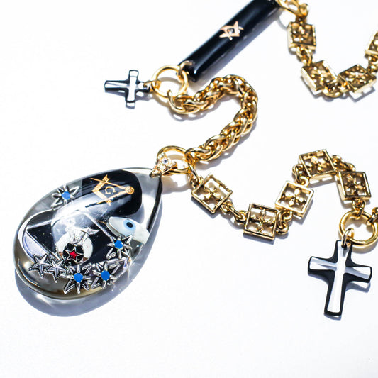 MASONIC NECKLACE / BLACK