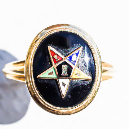 MASONIC EASTERN STAR RING / USA (10K) #11