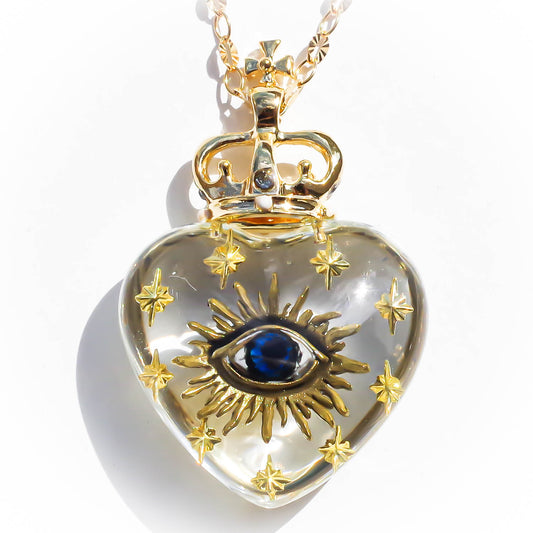 EYE BIG HEART NECKLACE / CLEAR