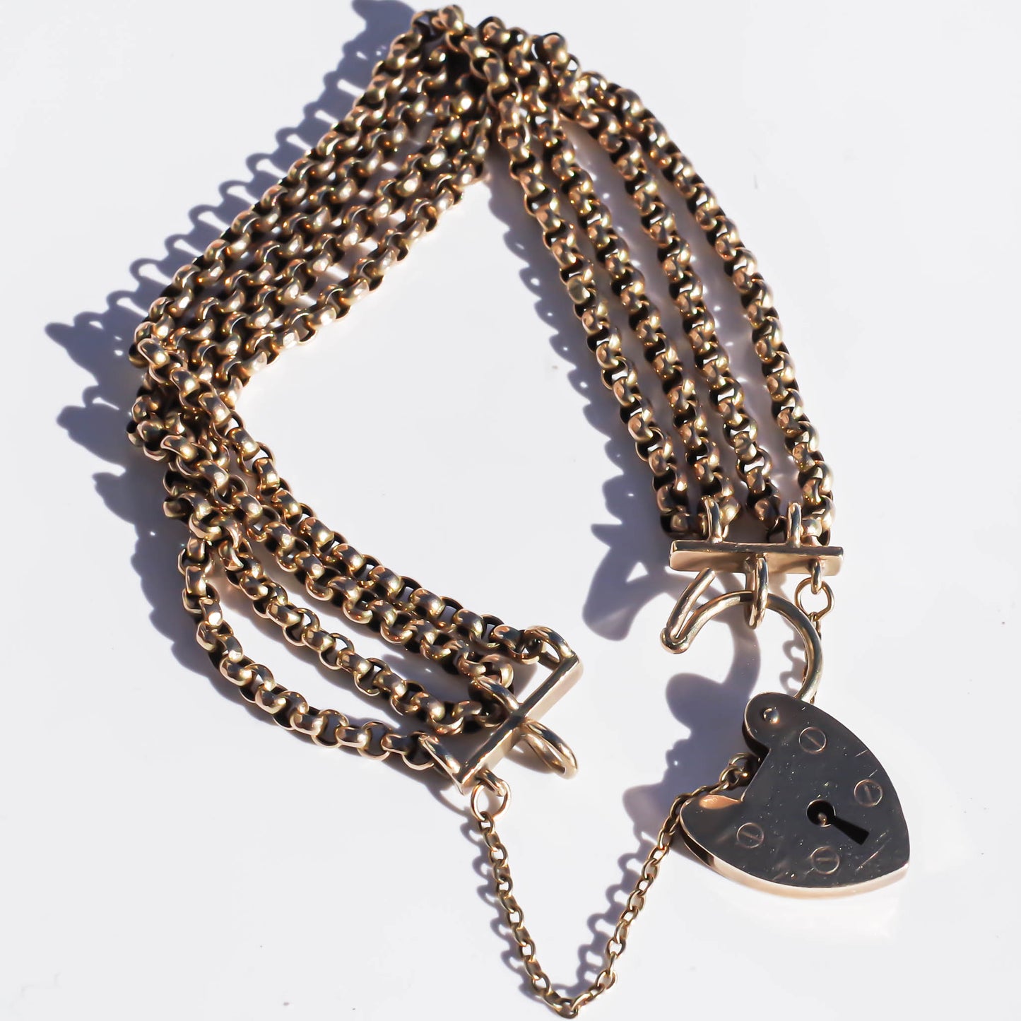 PADLOCK HEART BRACELET 5 / 9K / UK / 4CHAIN