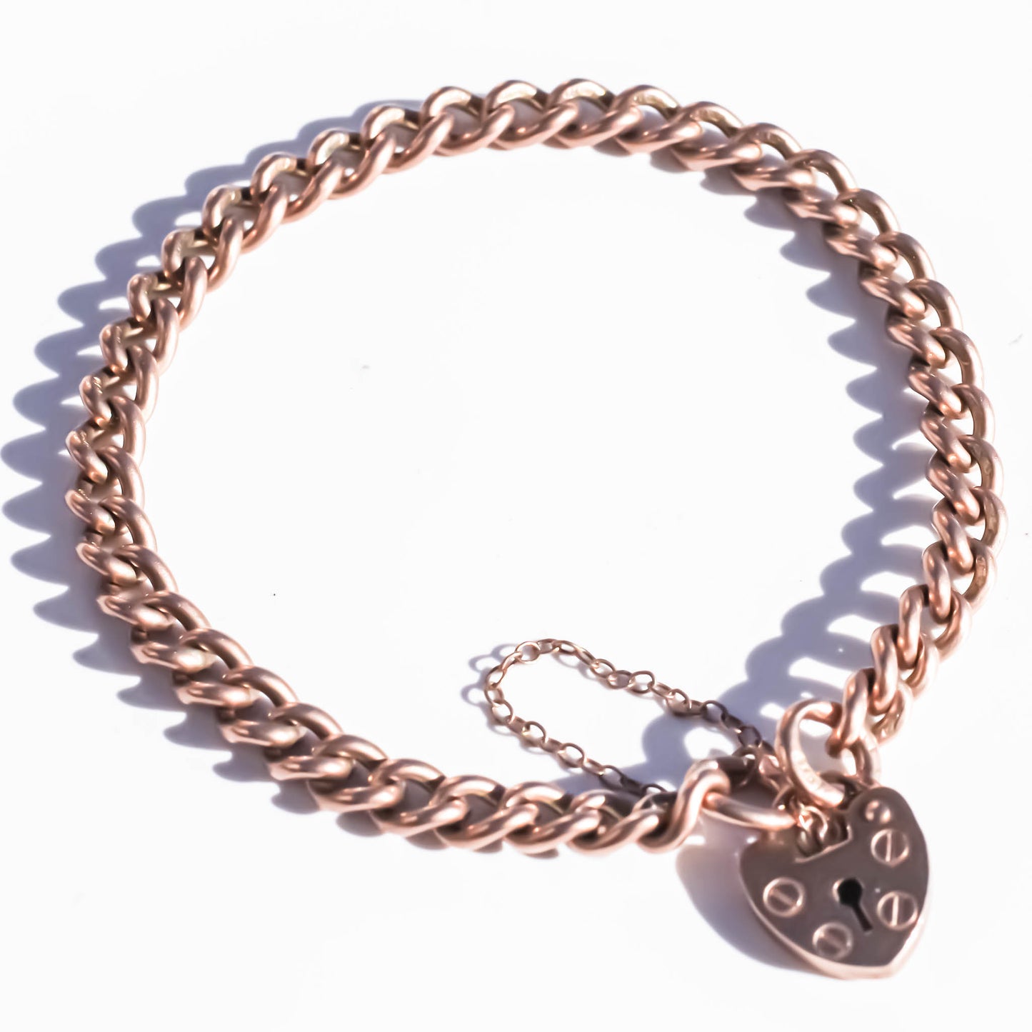 PADLOCK HEART BRACELET 6 / 9K / UK / PINK GOLD