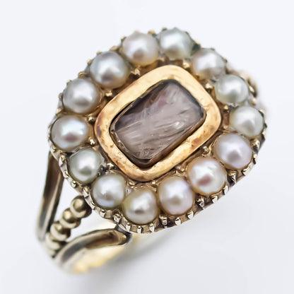 MOURNING RING / LONDON / 18K / #11.5
